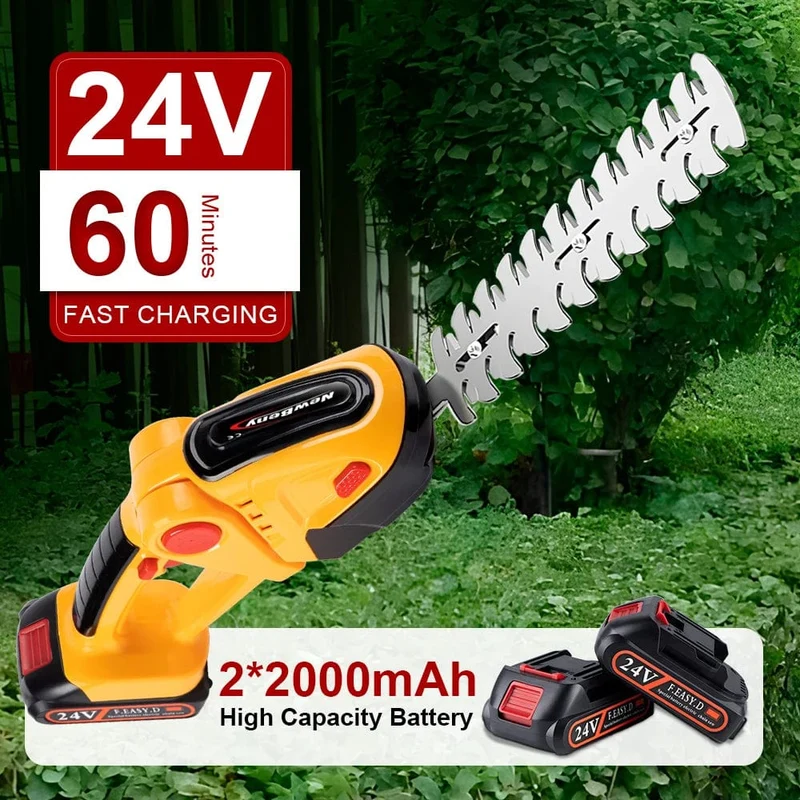 NEWBENY 2 IN 1 Elektrische Heckenschere Rasenmäher Haushaltsgarten Strauchschere Grasschere Elektrowerkzeug für Makita 18V Batterie