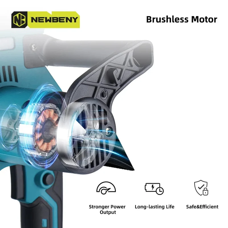 NEWBENY 12 Zoll bürstenlose elektrische Kettensäge, kabellos, wiederaufladbar, für die Holzbearbeitung, Garten, Astsäge, Werkzeug für Makita 18V Akku