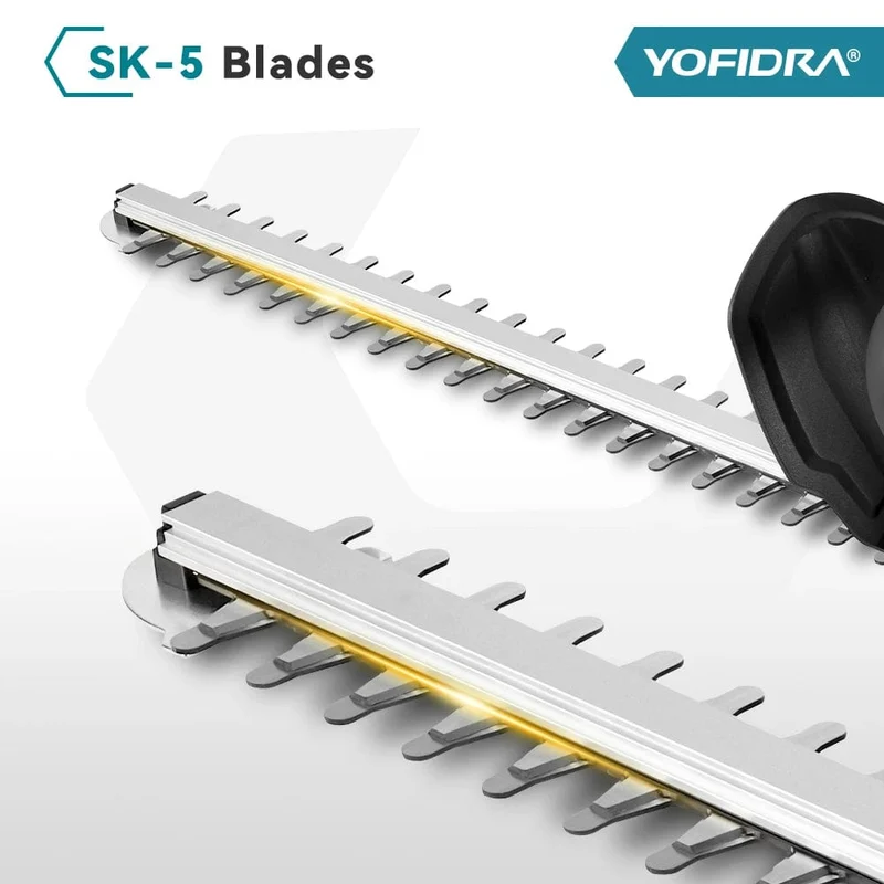 YOFIDRA 2000W elektrische Heckenschere, effizientes, kabelloses, wiederaufladbares Elektrowerkzeug zum Beschneiden von Sträuchern für Makita 18V-Akku