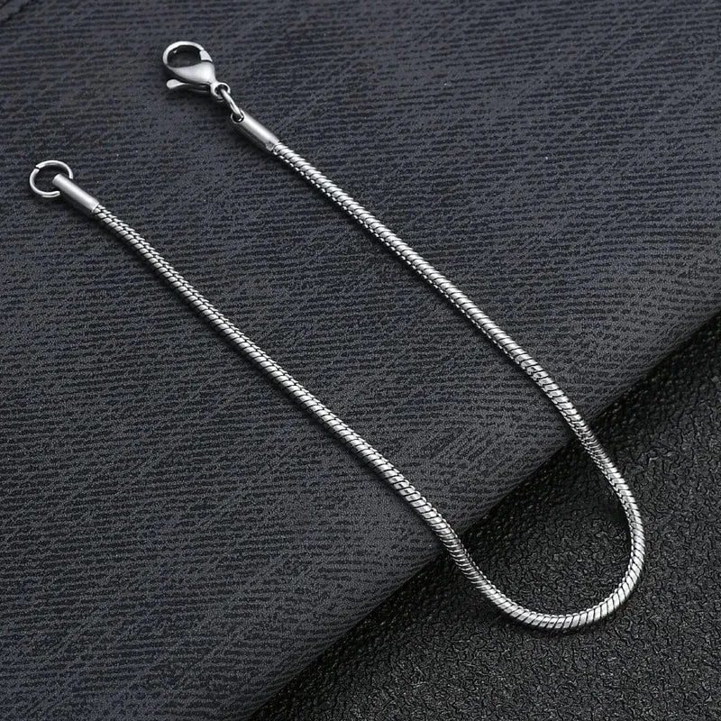 Neue 2MM Edelstahl Schlange Kette Armband Mode Titan Stahl Link Armband Für Frauen Länge 18.5/20CM drop verschiffen