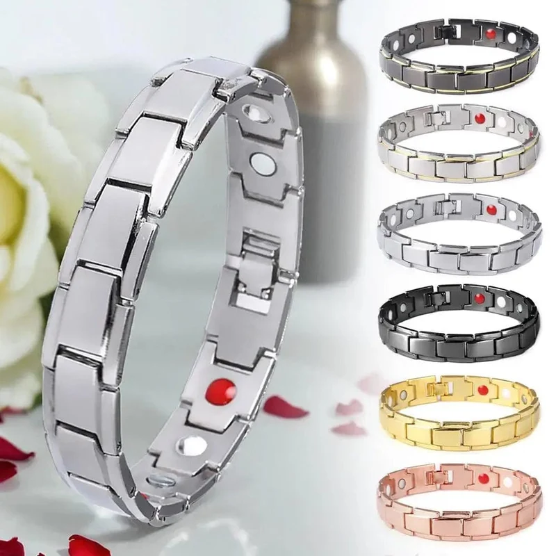 Edelstahl Magnetische Armbänder für Arthritis Schmerzen Relief Therapie Elastische Armreif Armband Schmuck Gesundheit Abnehmen Gewicht H9I4