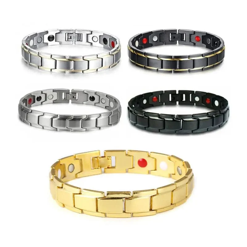 Edelstahl Magnetische Armbänder für Arthritis Schmerzen Relief Therapie Elastische Armreif Armband Schmuck Gesundheit Abnehmen Gewicht H9I4