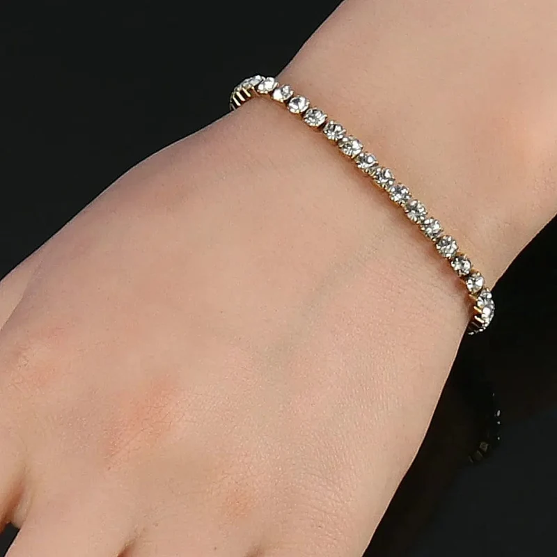 316L Edelstahl Armband Tennis Kette Armband Für Frauen Charme Luxus Cubic Zirkon Kristall Armbänder Schmuck Geschenk