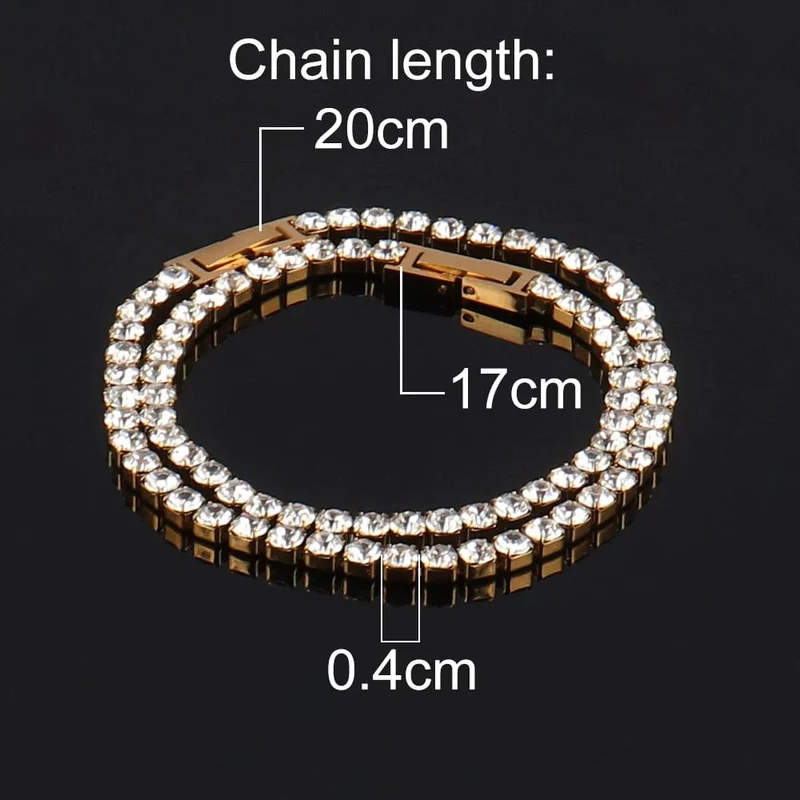 316L Edelstahl Armband Tennis Kette Armband Für Frauen Charme Luxus Cubic Zirkon Kristall Armbänder Schmuck Geschenk