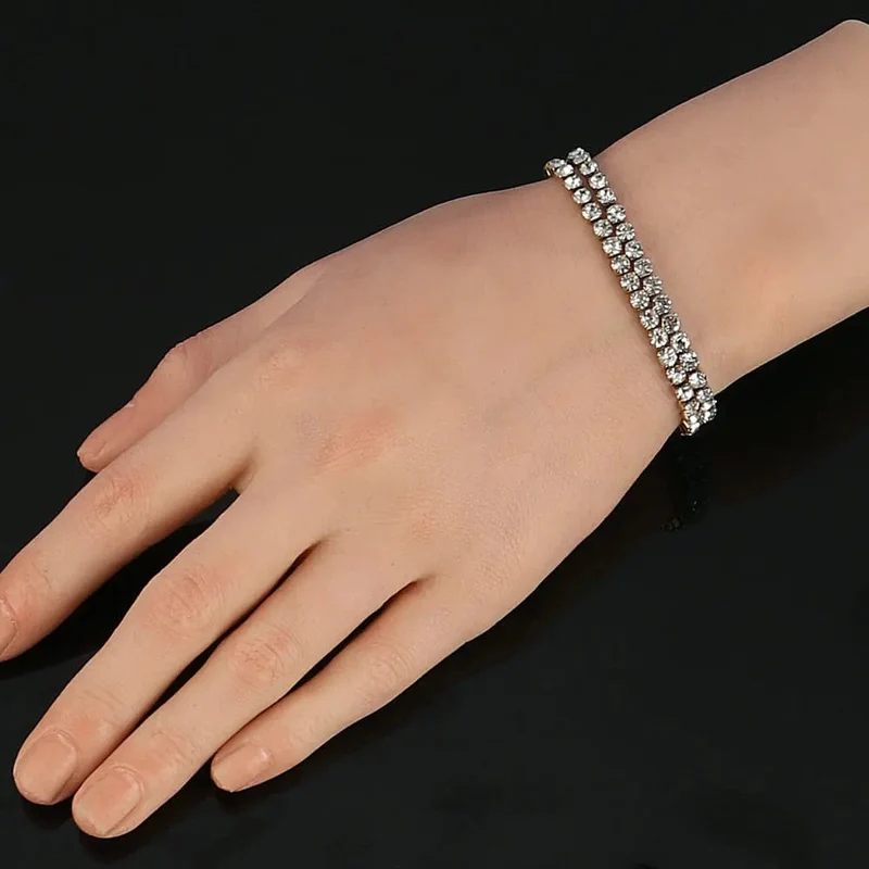 316L Edelstahl Armband Tennis Kette Armband Für Frauen Charme Luxus Cubic Zirkon Kristall Armbänder Schmuck Geschenk