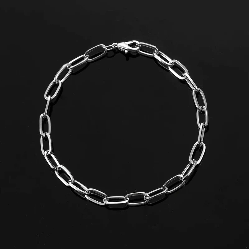 Mode Herren Einfache Edelstahl Kette Armbänder für Frauen Unisex Handgelenk Schmuck Geschenke Punk Metall Hip Hop Paar Schmuck