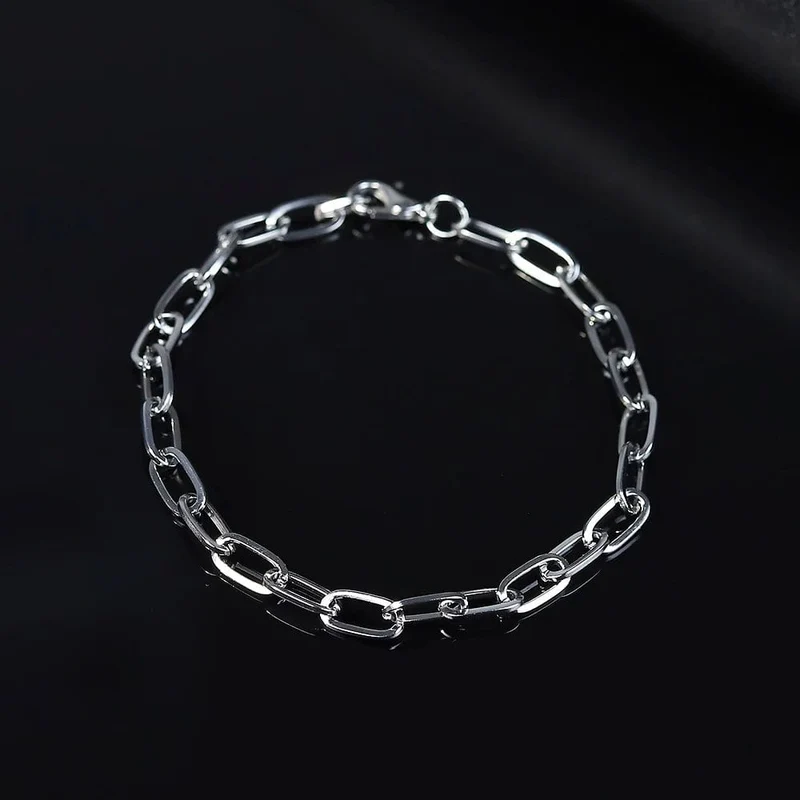 Mode Herren Einfache Edelstahl Kette Armbänder für Frauen Unisex Handgelenk Schmuck Geschenke Punk Metall Hip Hop Paar Schmuck