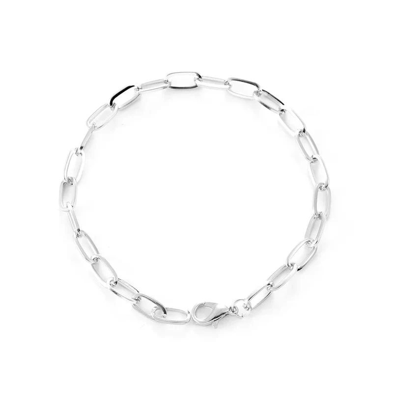 Mode Herren Einfache Edelstahl Kette Armbänder für Frauen Unisex Handgelenk Schmuck Geschenke Punk Metall Hip Hop Paar Schmuck