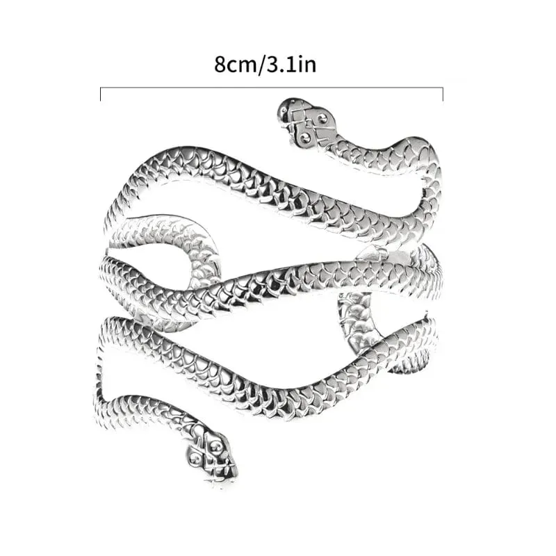 Kreative Schlangenform Armbänder Versilberter Schmuck Persönlichkeit Schlange Armmanschette Temperament Tier Öffnung Armreifen Schmuck Geschenke