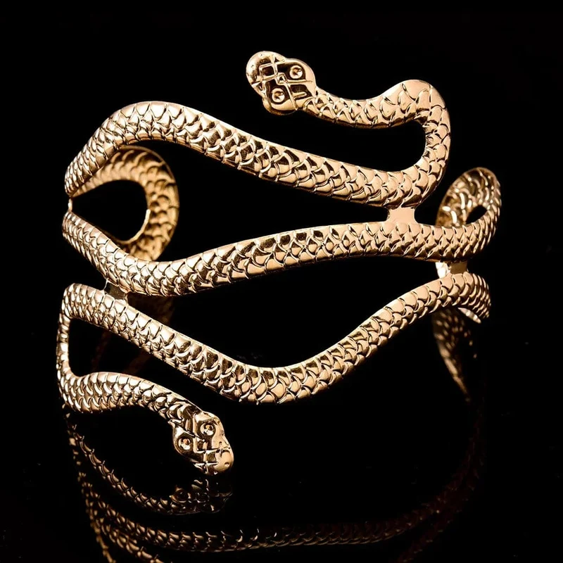 Kreative Schlangenform Armbänder Versilberter Schmuck Persönlichkeit Schlange Armmanschette Temperament Tier Öffnung Armreifen Schmuck Geschenke