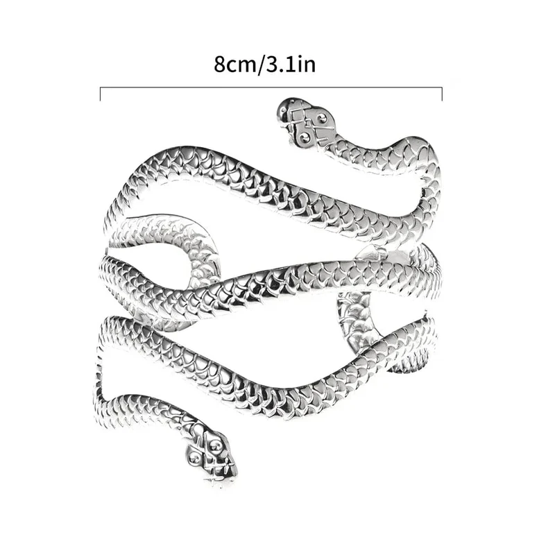 Kreative Schlangenform Armbänder Versilberter Schmuck Persönlichkeit Schlange Armmanschette Temperament Tier Öffnung Armreifen Schmuck Geschenke