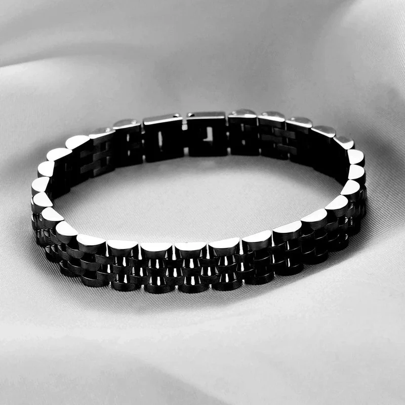 VQYSKO Trendy Minimalistisches Uhrenarmband aus Edelstahl mit Goldbeschichtung für Damen/Herren, Schmuck, Geschenke für Paare