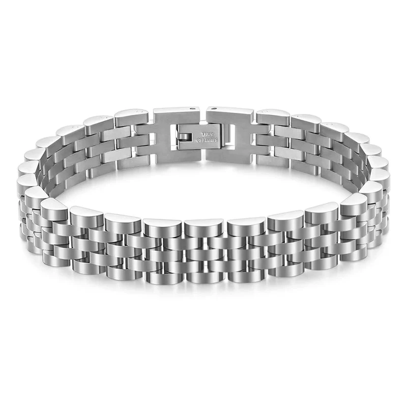 VQYSKO Trendy Minimalistisches Uhrenarmband aus Edelstahl mit Goldbeschichtung für Damen/Herren, Schmuck, Geschenke für Paare