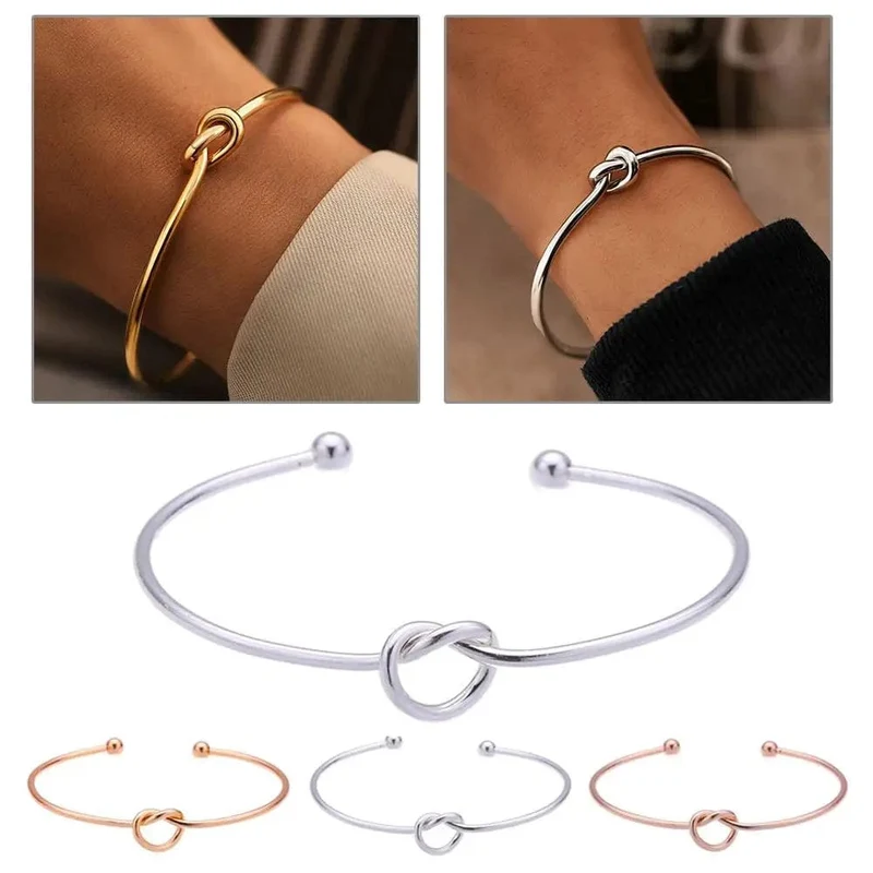 Edelstahl Armbänder Vintage Mode Woven Twist Texture Armreifen Für Frauen Schmuck Aussage Street Wear Goth Geschenke