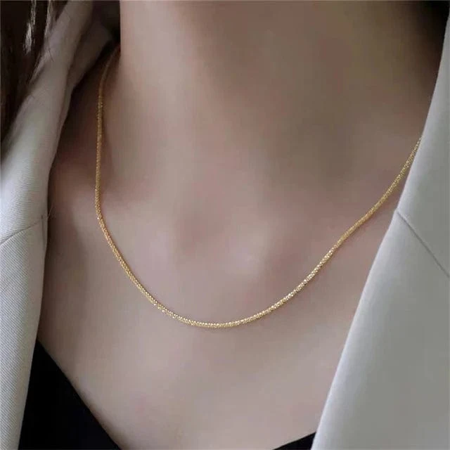 Beliebte funkelnde Halskette für Frauen Schlüsselbein Kette Halsband Modeschmuck Hochzeit Party Geburtstagsgeschenk