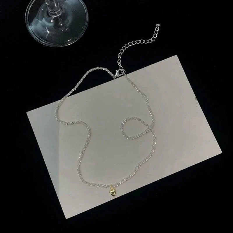 Beliebte funkelnde Halskette für Frauen Schlüsselbein Kette Halsband Modeschmuck Hochzeit Party Geburtstagsgeschenk