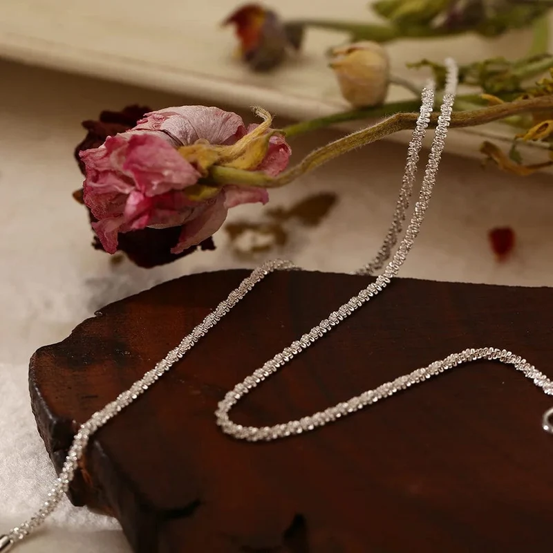 Silber Farbe Funkelnde Halskette Für Frauen Trendy Schlüsselbein Kette Choker Mädchen Koreanische Hochzeit Partei Schmuck Zubehör