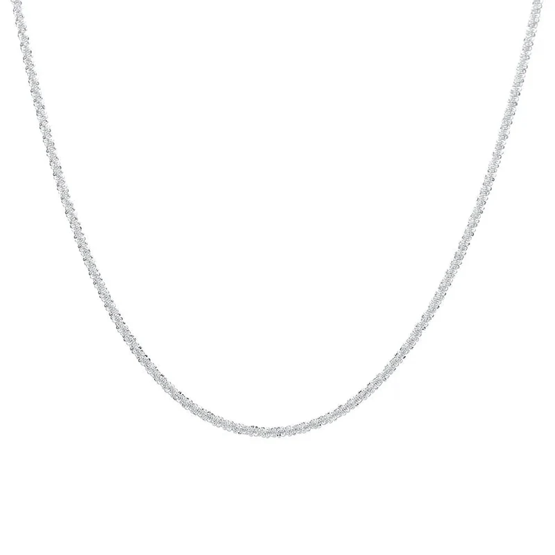 Silber Farbe Funkelnde Halskette Für Frauen Trendy Schlüsselbein Kette Choker Mädchen Koreanische Hochzeit Partei Schmuck Zubehör