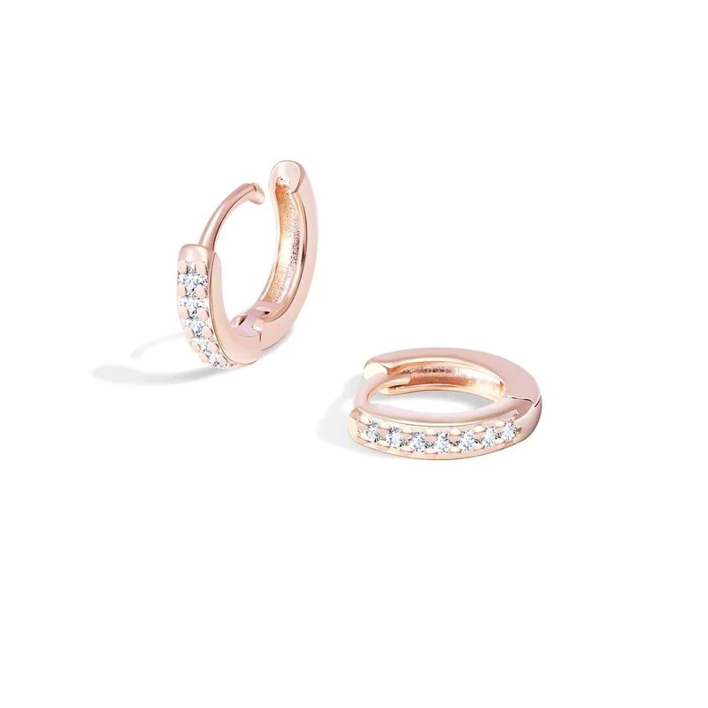2/6 STK 316L Edelstahl Minimalistische Creolen Kristall Zirkonia Kleiner Knorpel Helix Tragus Piercing Schmuck für Frauen