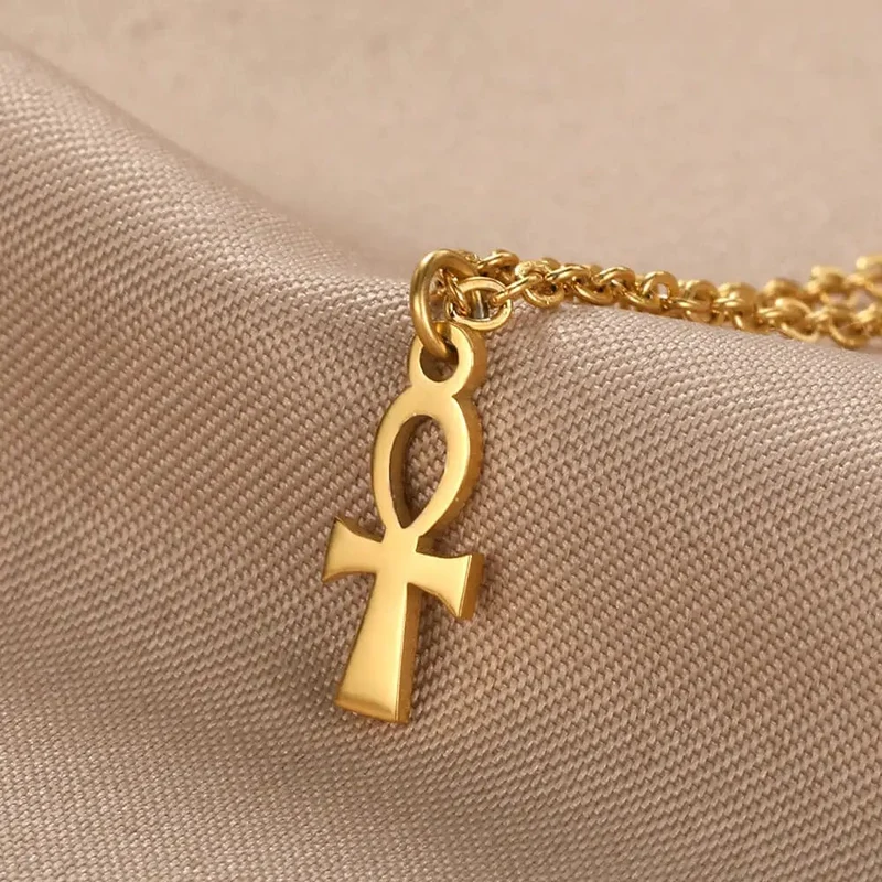 Christian Jesus Kreuz Halskette für Frauen Männer Edelstahl Ketten Halsband Religion Kreuz Anhänger Schmuck Gebet Taufe Geschenke