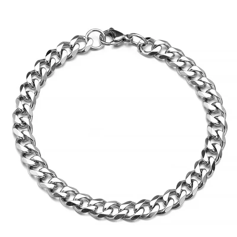 Mode Edelstahl Männer Curb Kubanischen Kette Armband Frauen Armband Auf Hand Für Paar Unisex Handgelenk Hand Schmuck Geschenk Party