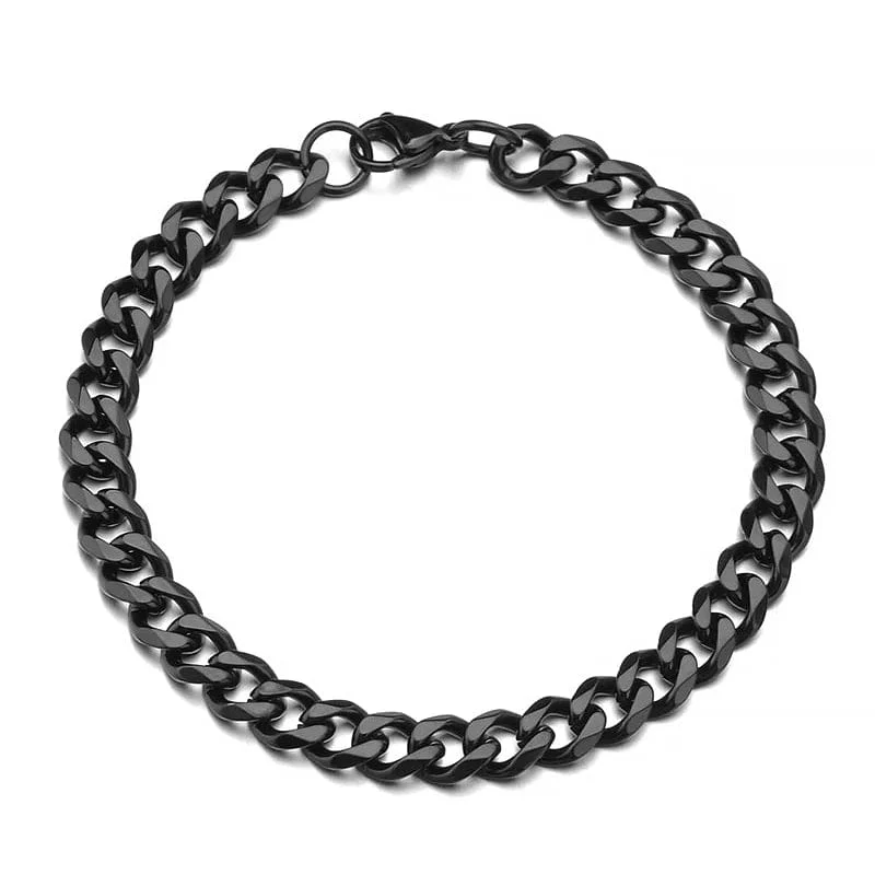 Mode Edelstahl Männer Curb Kubanischen Kette Armband Frauen Armband Auf Hand Für Paar Unisex Handgelenk Hand Schmuck Geschenk Party