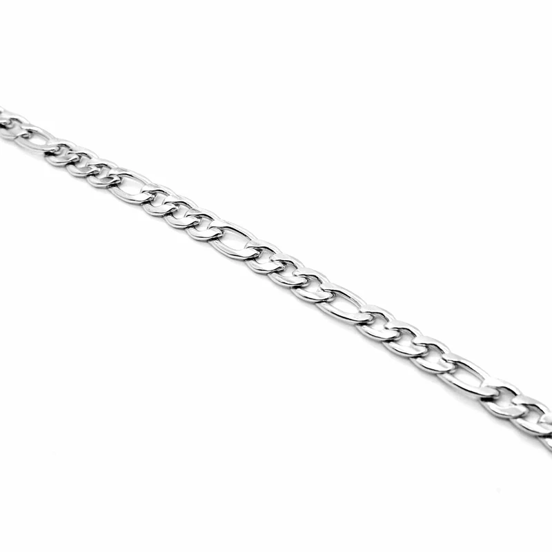 Silber Farbe Curb Cuban Armband Für Männer Schmuck Edelstahl Figaro Link Kette Armbänder Hand Schmuck Fußkettchen Geschenke
