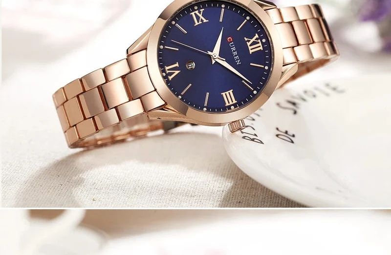 CURREN Gold Uhr Frauen Uhren Damen Kreative Stahl Damen Armbanduhren Weibliche Uhr Relogio Feminino Montre Femme