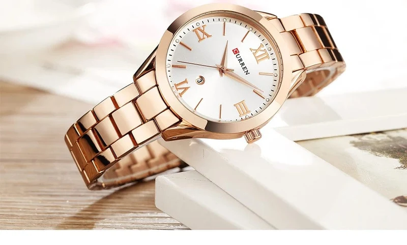 CURREN Gold Uhr Frauen Uhren Damen Kreative Stahl Damen Armbanduhren Weibliche Uhr Relogio Feminino Montre Femme