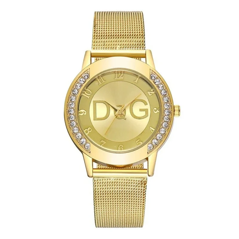 Luxus Marke frauen uhren Mit Diamanten Einfache Digitale Design Damen Quarzuhr Casual Gold Mesh Gürtel Frauen Uhr Strap