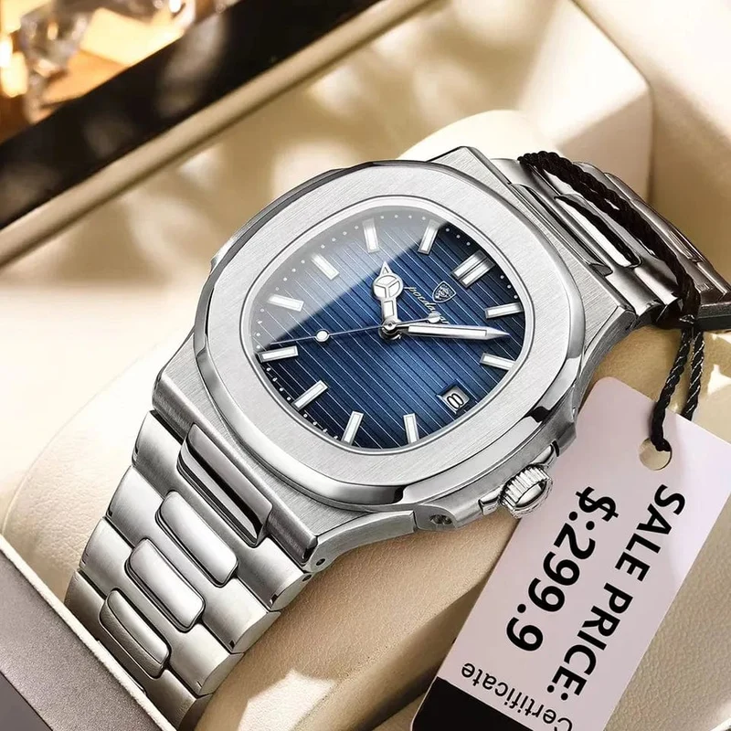 POEDAGAR Casual Business Uhr Männer Luxus Uhr Automatische Uhren Herren Wasserdicht Mode Quarz Armbanduhren Reloj Hombre 613