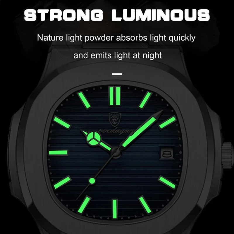 POEDAGAR Casual Business Uhr Männer Luxus Uhr Automatische Uhren Herren Wasserdicht Mode Quarz Armbanduhren Reloj Hombre 613