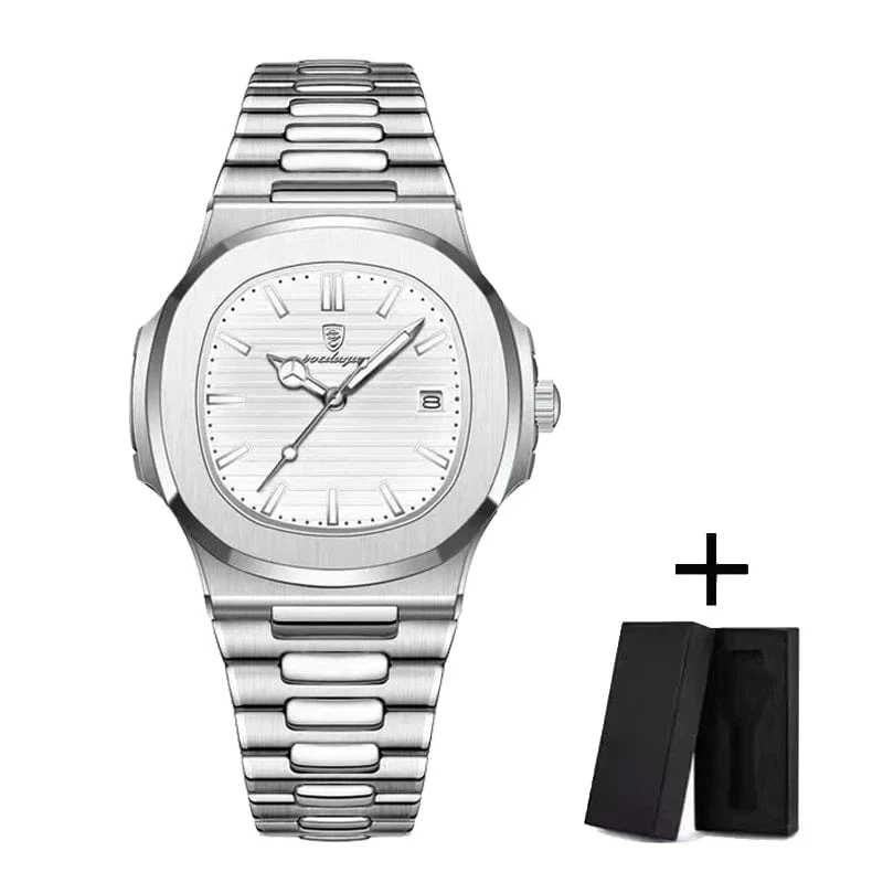 POEDAGAR Casual Business Uhr Männer Luxus Uhr Automatische Uhren Herren Wasserdicht Mode Quarz Armbanduhren Reloj Hombre 613