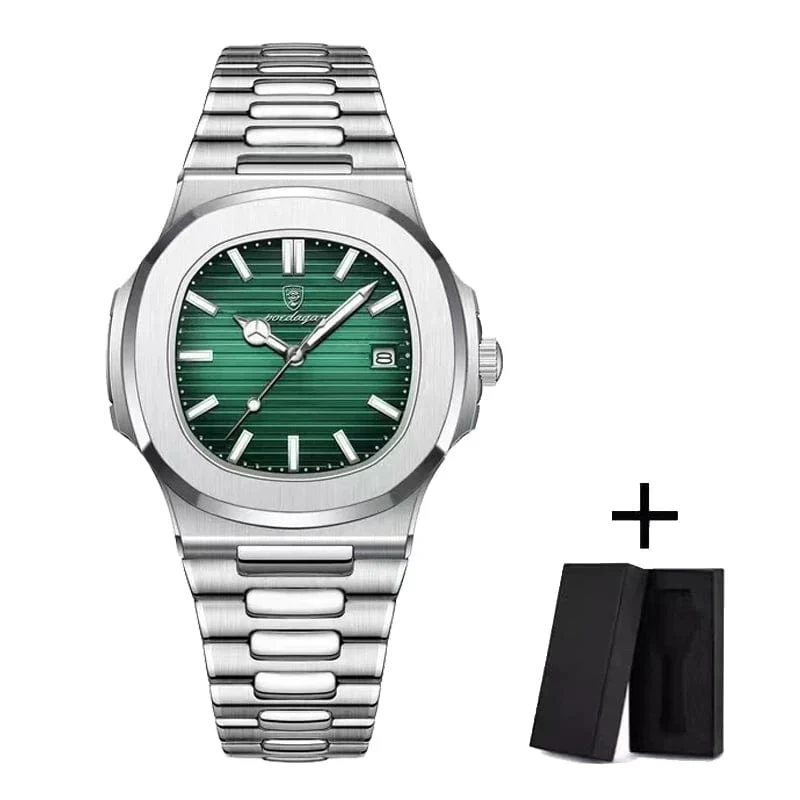 POEDAGAR Casual Business Uhr Männer Luxus Uhr Automatische Uhren Herren Wasserdicht Mode Quarz Armbanduhren Reloj Hombre 613