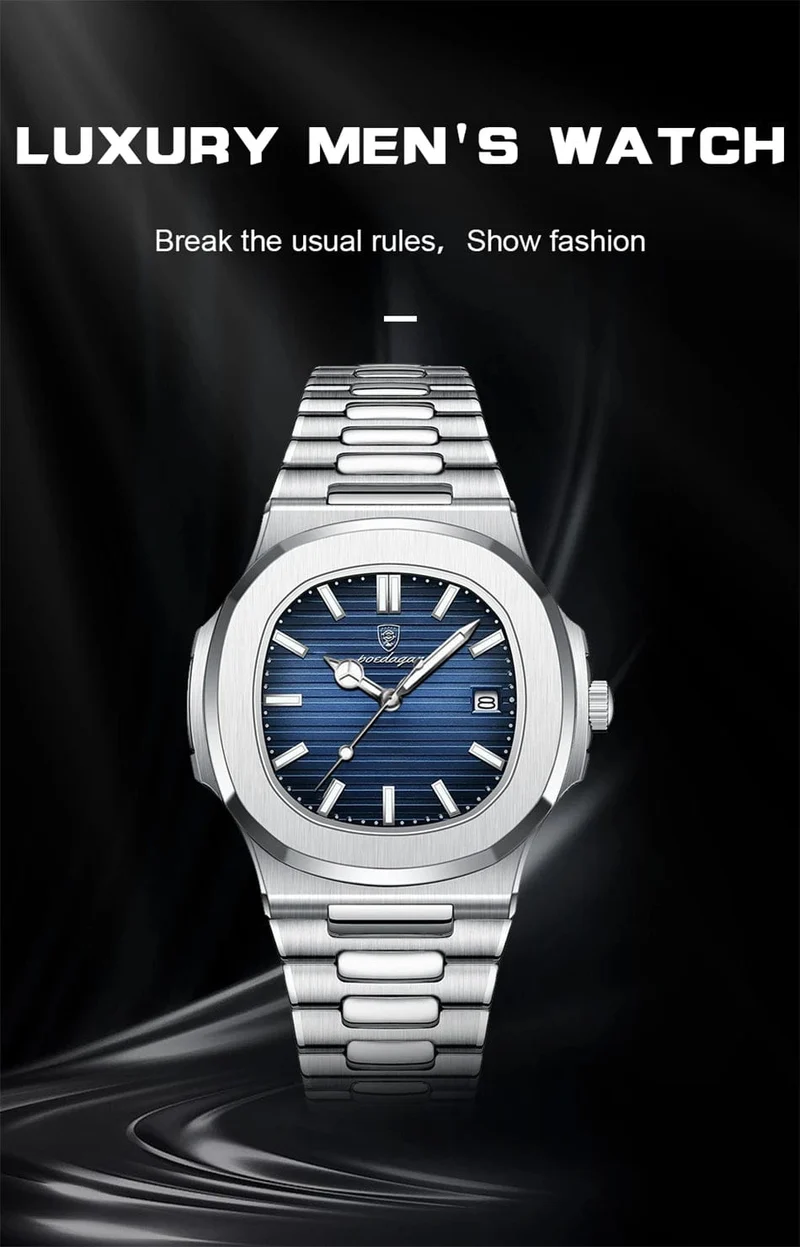 POEDAGAR Casual Business Uhr Männer Luxus Uhr Automatische Uhren Herren Wasserdicht Mode Quarz Armbanduhren Reloj Hombre 613