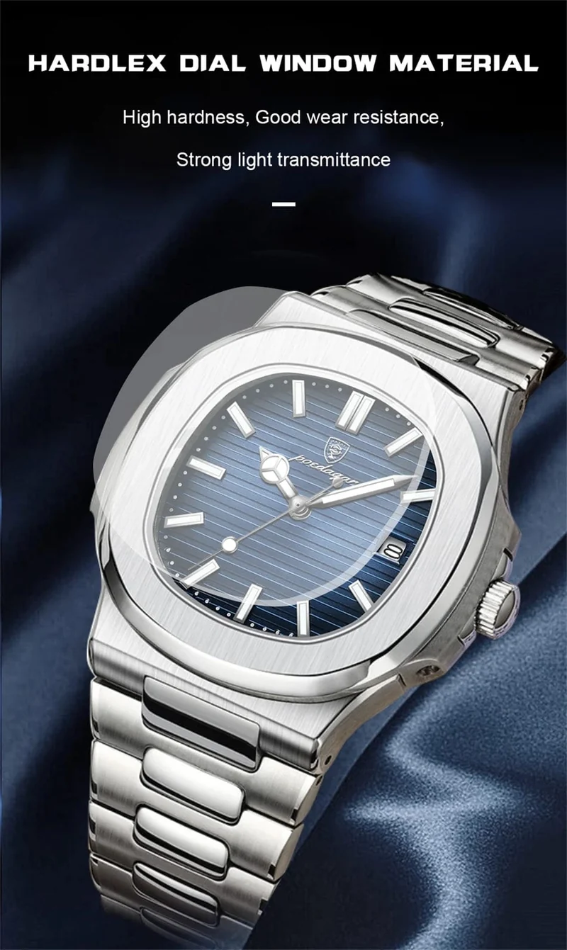 POEDAGAR Casual Business Uhr Männer Luxus Uhr Automatische Uhren Herren Wasserdicht Mode Quarz Armbanduhren Reloj Hombre 613
