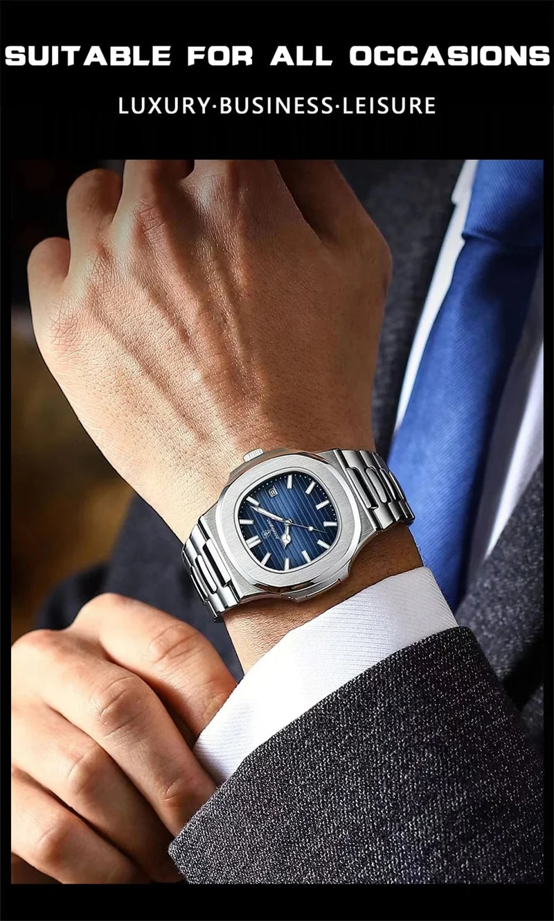POEDAGAR Casual Business Uhr Männer Luxus Uhr Automatische Uhren Herren Wasserdicht Mode Quarz Armbanduhren Reloj Hombre 613