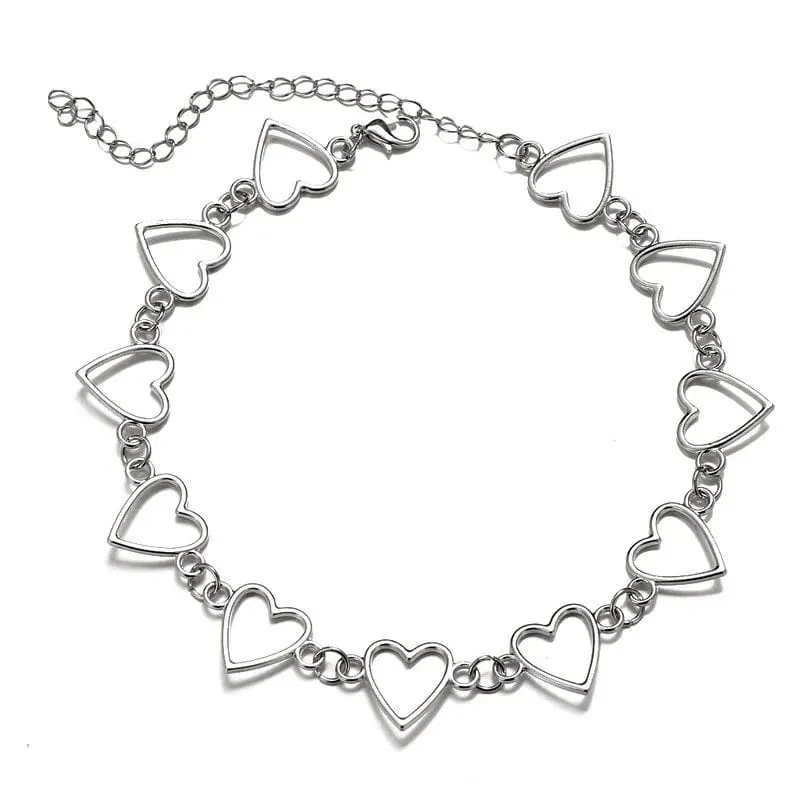Neue Hohl Koreanische Süße Liebe Herz Halsband Halskette Erklärung Freundin Geschenk Nette Bicolor Halskette Schmuck Collier Femme 2023