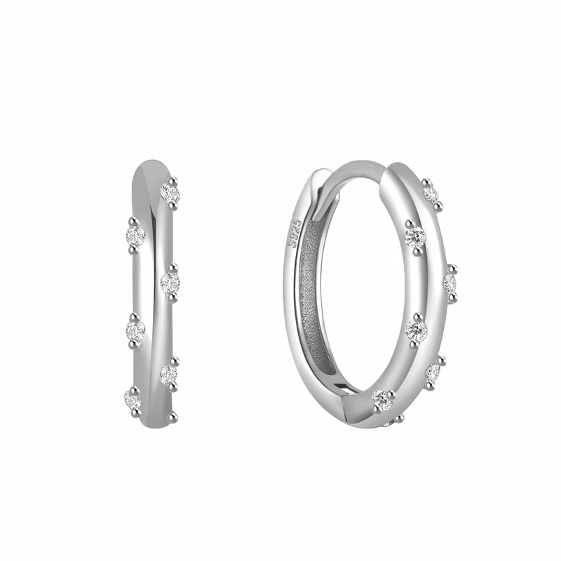 CANNER Creolen aus 925er Sterlingsilber, glänzend, goldfarben, winzige Knorpelpiercings, kleine Huggie-Ohrringe, edles Schmuckzubehör