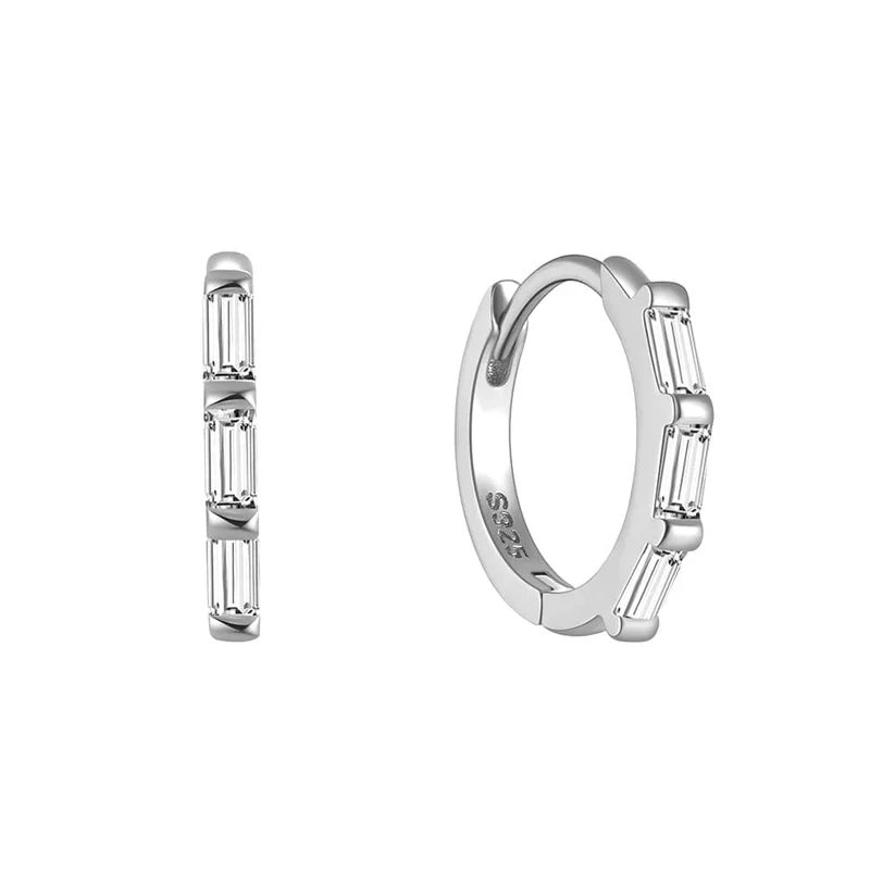 CANNER Creolen aus 925er Sterlingsilber, glänzend, goldfarben, winzige Knorpelpiercings, kleine Huggie-Ohrringe, edles Schmuckzubehör
