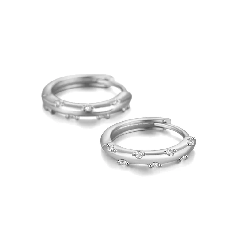 CANNER Creolen aus 925er Sterlingsilber, glänzend, goldfarben, winzige Knorpelpiercings, kleine Huggie-Ohrringe, edles Schmuckzubehör