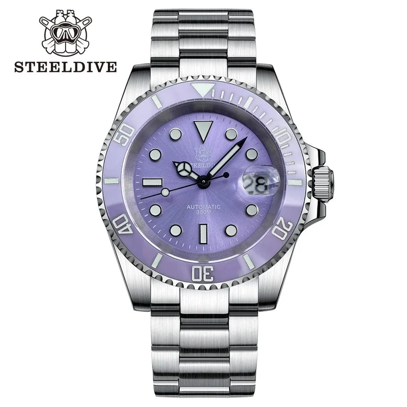 STEELDIVE Neue Farbgebung Klassische Water Ghost SD1953 Schweizer BGW9 Leuchtendes NH35-Uhrwerk 30Bar Wasserdichte mechanische Armbanduhr