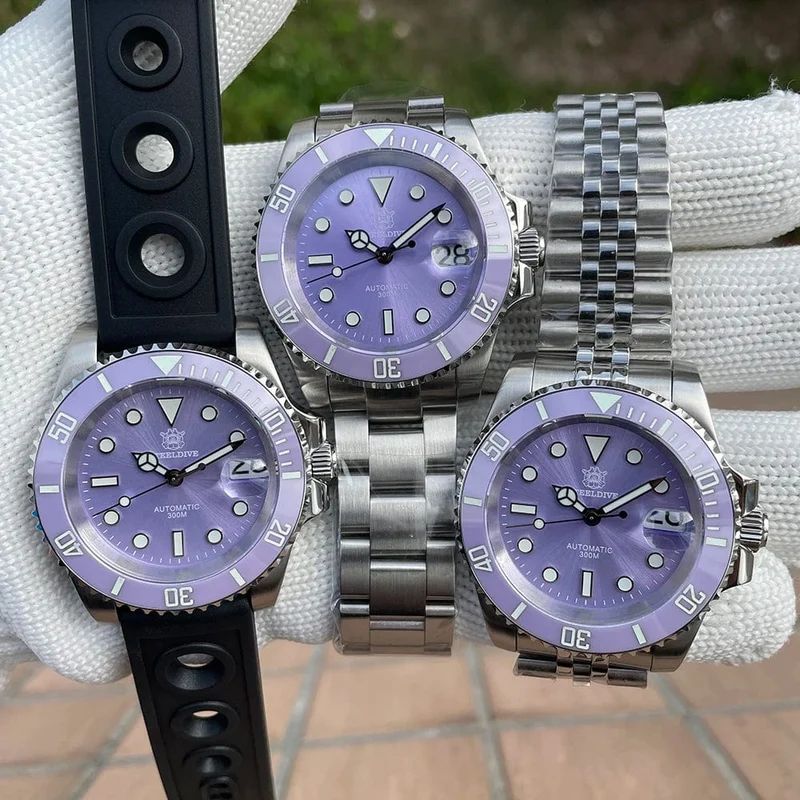 STEELDIVE Neue Farbgebung Klassische Water Ghost SD1953 Schweizer BGW9 Leuchtendes NH35-Uhrwerk 30Bar Wasserdichte mechanische Armbanduhr