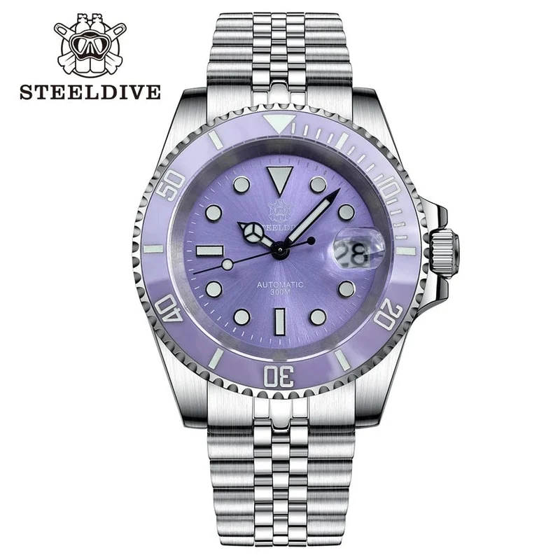 STEELDIVE Neue Farbgebung Klassische Water Ghost SD1953 Schweizer BGW9 Leuchtendes NH35-Uhrwerk 30Bar Wasserdichte mechanische Armbanduhr