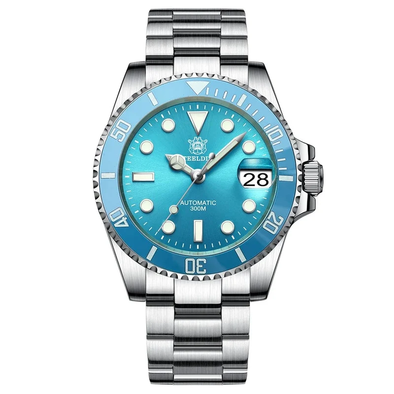 STEELDIVE Neue Farbgebung Klassische Water Ghost SD1953 Schweizer BGW9 Leuchtendes NH35-Uhrwerk 30Bar Wasserdichte mechanische Armbanduhr