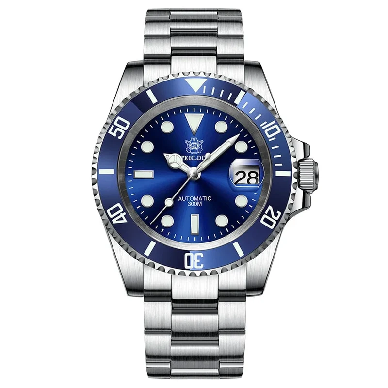 STEELDIVE Neue Farbgebung Klassische Water Ghost SD1953 Schweizer BGW9 Leuchtendes NH35-Uhrwerk 30Bar Wasserdichte mechanische Armbanduhr