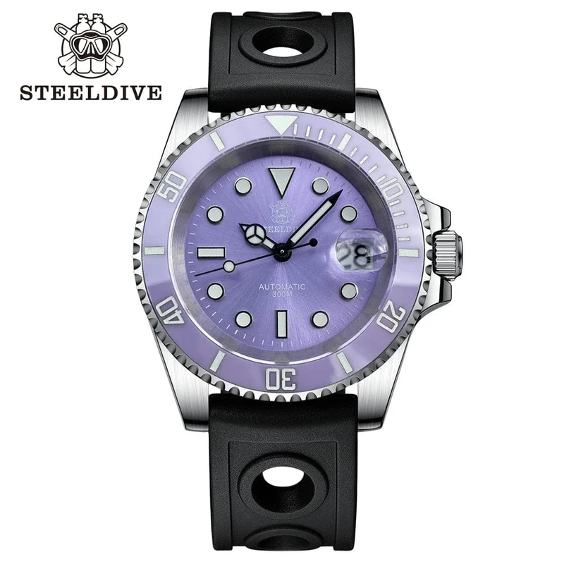 STEELDIVE Neue Farbgebung Klassische Water Ghost SD1953 Schweizer BGW9 Leuchtendes NH35-Uhrwerk 30Bar Wasserdichte mechanische Armbanduhr