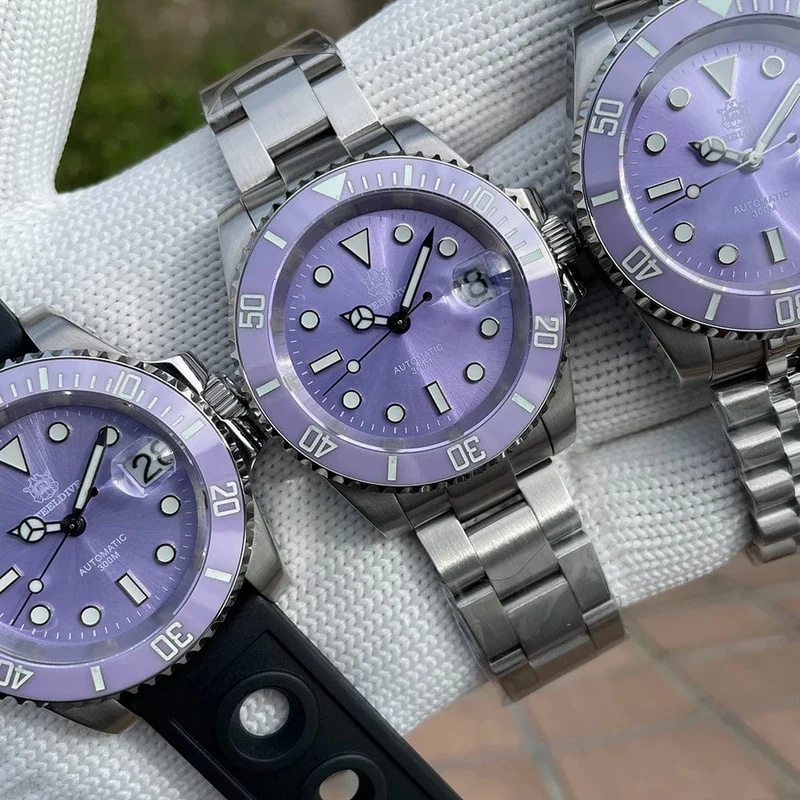 STEELDIVE Neue Farbgebung Klassische Water Ghost SD1953 Schweizer BGW9 Leuchtendes NH35-Uhrwerk 30Bar Wasserdichte mechanische Armbanduhr