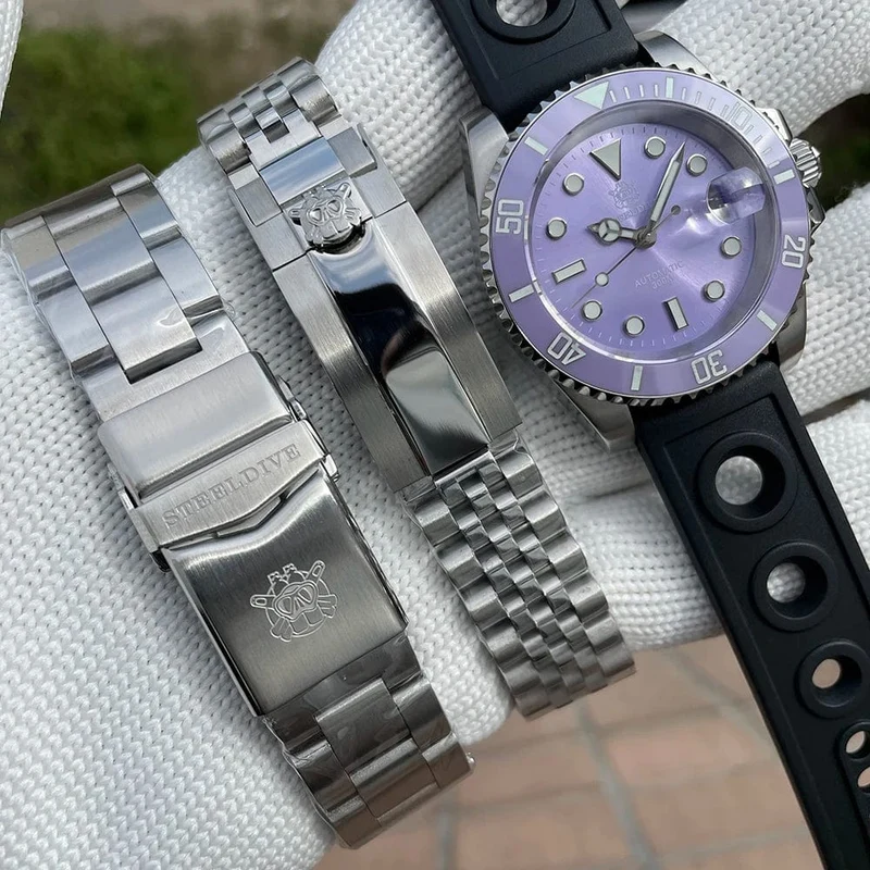 STEELDIVE Neue Farbgebung Klassische Water Ghost SD1953 Schweizer BGW9 Leuchtendes NH35-Uhrwerk 30Bar Wasserdichte mechanische Armbanduhr