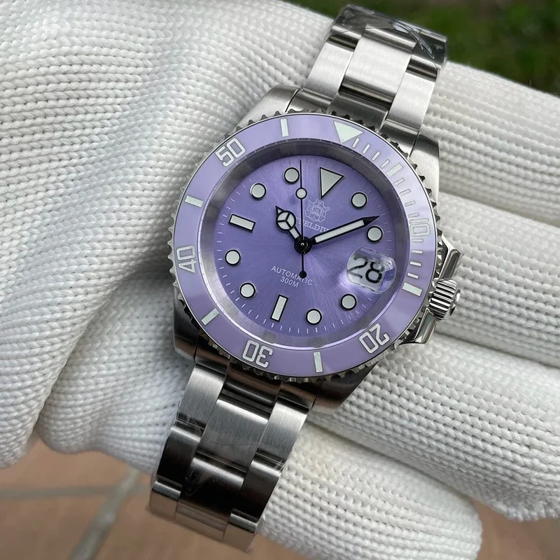 STEELDIVE Neue Farbgebung Klassische Water Ghost SD1953 Schweizer BGW9 Leuchtendes NH35-Uhrwerk 30Bar Wasserdichte mechanische Armbanduhr